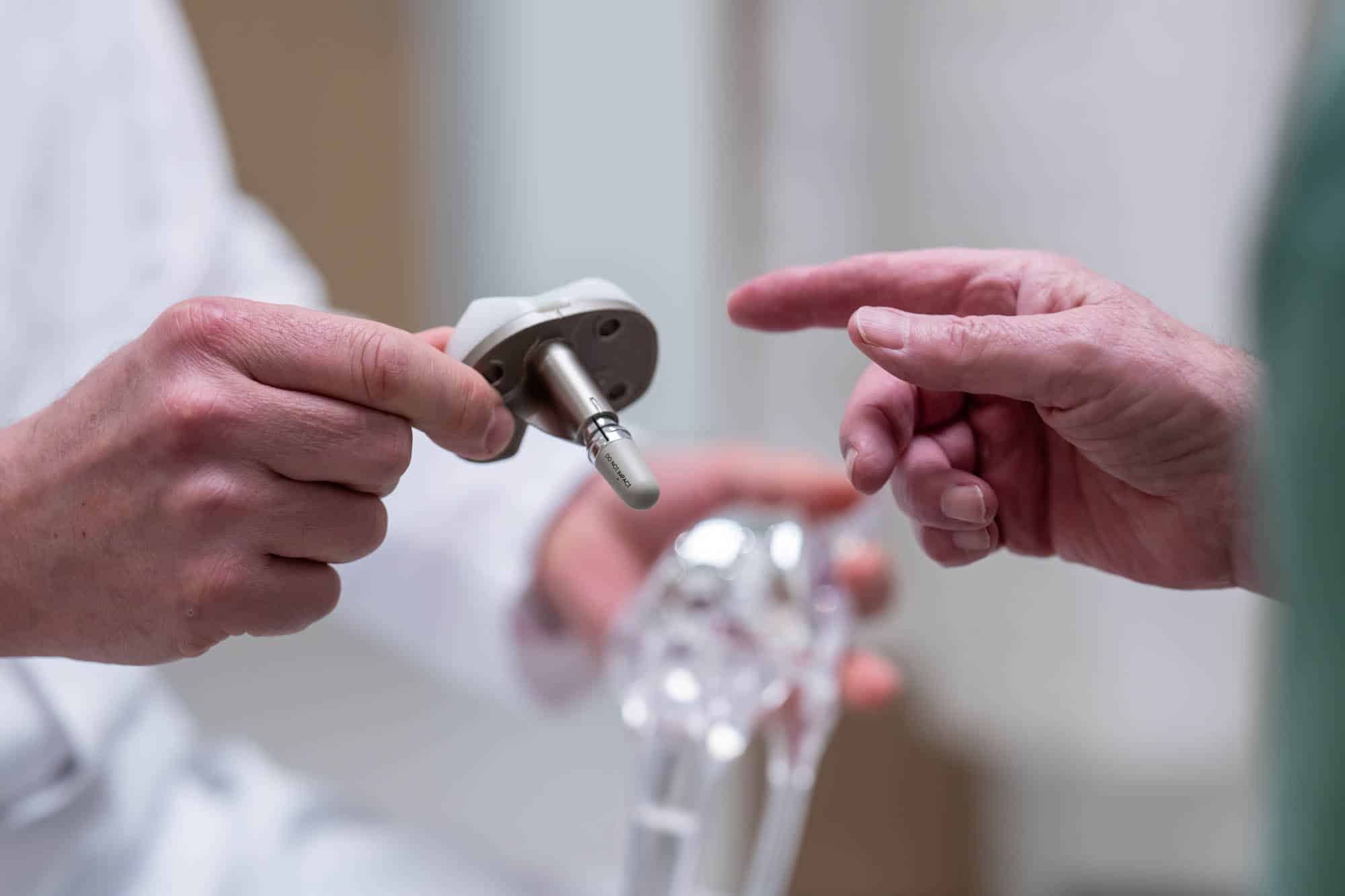 Hand Holding Orthopedic Tool